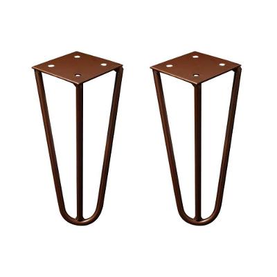 Kit 2 Pés de Metal Hairpin Legs Gran Belo G41 para Móveis 15cm Bronze