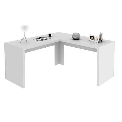 Mesa Angular para Escritório ME4116 MDP 158cm Branco Gran Belo