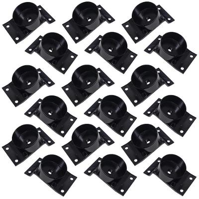 Kit Chapinhas para Pés Palito Gran Belo Chapa Inclinada 15o com Tubo Rosca 5-16 Preto