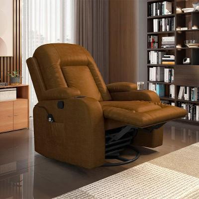 Poltrona Reclinável Crihs G23 com Massagem e Aquecimento Corino Pu Whisky Gran Belo