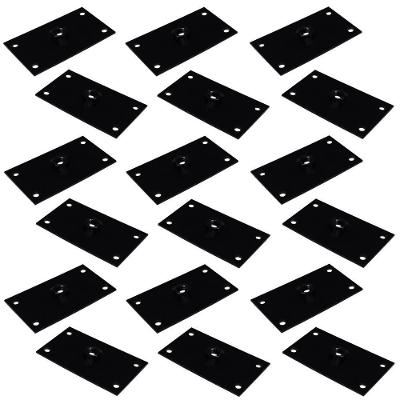 Kit 18 Chapinhas Gran Belo G59 para Pés Palito em Aço Carbono Rosca 5-16 Preto