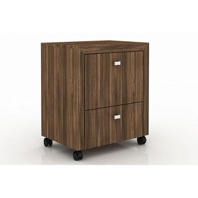 Gaveteiro p/ Escritório ME4112 Pasta Suspensa c/ 2 Gavetas Nogal - Tecno Mobili