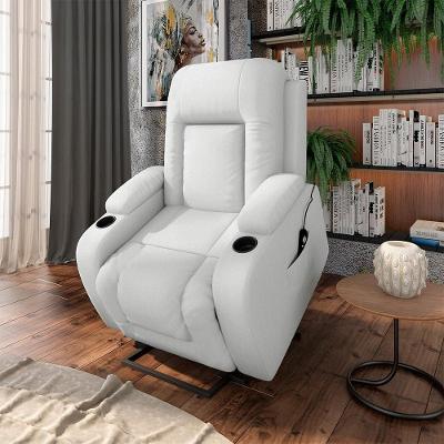 Poltrona Reclinável Crihs Lift G23 com Massagem e Aquecimento Pu Branco Gran Belo