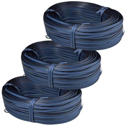 Fibra Sintética Junco 10mm Rolo 450 Metros Azul Dark Kit 3 Rolos Trama Original