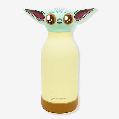 Garrafa Térmica Funny Baby Yoda 500ML em Aço Inoxidável com Canudo Verde Star Wars