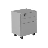 Gaveteiro P/ Escritório Me4148 C/ 3 Gavetas E 1 C/ Chave Branco - Tecno Mobili - 1