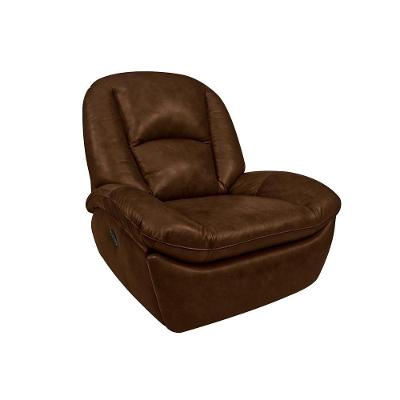 Poltrona Reclinável Carrie G40 Manual Giratória Couro Marrom Chocolate Gran Belo