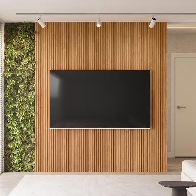 Painel Decorativo Ripado para Parede Mahalo G77 Nature para Ambientes Aconchegantes Gran Belo