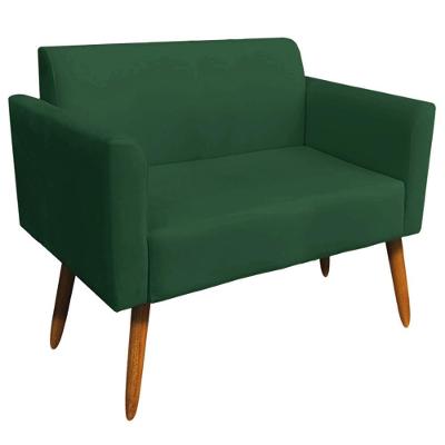 Poltrona Namoradeira Isabella Decorativa Suede Verde G19 para Sala de Estar Gran Belo