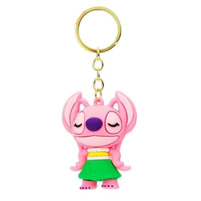 Chaveiro Disney Angel Stitch Olhos Fechados em PVC e Metal 7cm Azul