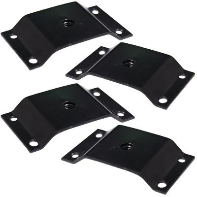 Kit 4 Chapinhas Fixação Pés Palito Gran Belo G59 Chapa Elevada Rosca 5-16 Preto