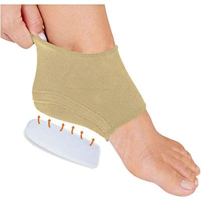 Calcanheira Ortho Pauher Support Ortopédica com Amortecedor de Silicone Bege Tamanho P Par