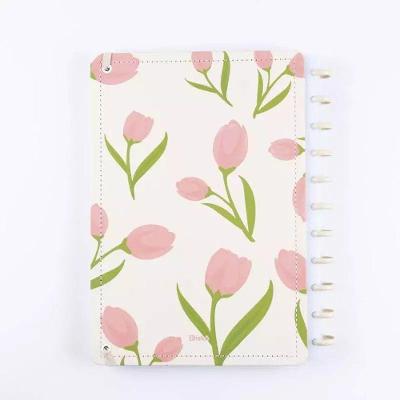 Caderno Capivara Tulipa Capa Dura Reposicionável Grande g com Folhas Pautadas e em Branco