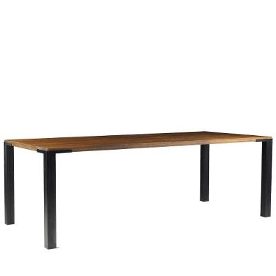Mesa de Jantar Bladel G54 6 Lugares Retangular Tampo Madeira Maciça 160cm Grafite Gran Belo