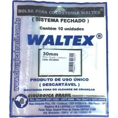 Bolsa de Colostomia Padrão para Paciente Sistema Fechado Pré Cortada 30mm com 10 Unidades