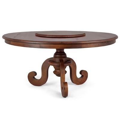 Mesa de Jantar Mariah 8 Lugares Redonda Tampo MDF 160cm Canela Gran Belo