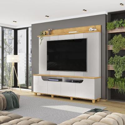 Home Estante para Tv Até 75 Polegadas Banner G18 4 Portas 199cm Marrom Gran Belo