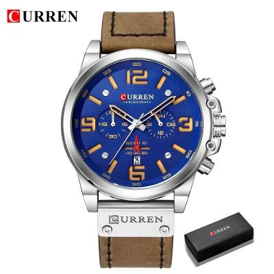 Relógio Masculino Curren 8314 Analógico à Prova D'água Azul Elashopp