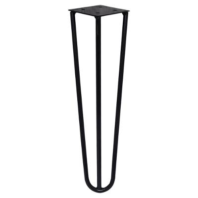 Pé de Metal para Móveis G41 Hairpin Legs Aço 25cm Preto Gran Belo