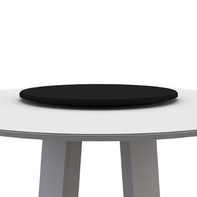 Prato Giratório para Mesa de Jantar Lissa N01 65cm Mdf com Vidro Laqueado Preto Lyam Decor