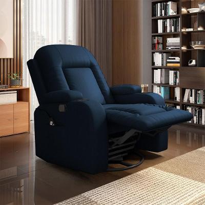 Poltrona do Papai Reclinável Crihs G23 com Massagem Aquecimento Pu Azul Gran Belo