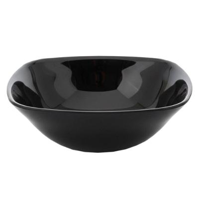 Bowl Preto de Vidro Opalino Mini Tigela Quadrada 13,5cm Sobremesa Cereal em Casa Tem