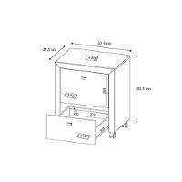 Gaveteiro p/ Escritório ME4112 Pasta Suspensa c/ 2 Gavetas Amêndoa - Tecno Mobili - 2