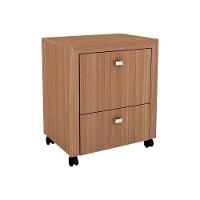 Gaveteiro p/ Escritório ME4112 Pasta Suspensa c/ 2 Gavetas Amêndoa - Tecno Mobili - 1