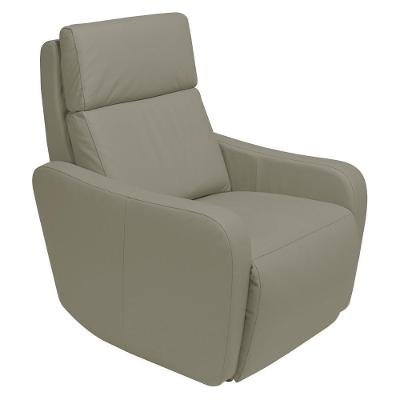 Poltrona Decorativa Reclinável Elétrica Moroni Couro Avelã G43 Marrom Gran Belo