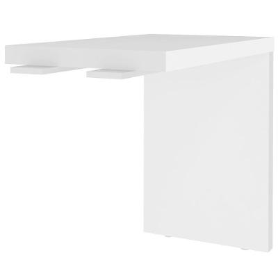 Mesa de Apoio Lateral Atria Executiva A02 MDF-MDP 89cm Branco Lyam Decor