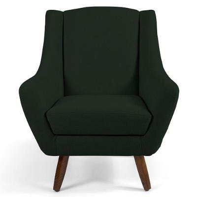 Poltrona Decorativa Naomi Veludo para Sala Verde Musgo G15 Gran Belo
