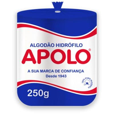 Algodão Hidrófilo em Rolo Apollo para Higiene Diária Macio Alta Absorção 250g