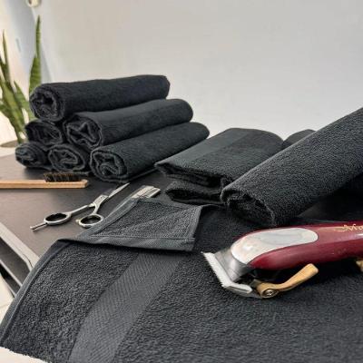 Kit 7 Toalhas de Rosto Kazzavip Felpuda 44cmx75cm 100% Algodão Preto Margex