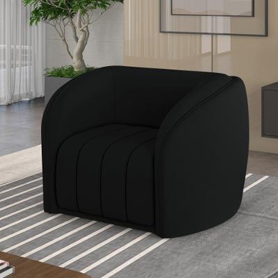 Poltrona Decorativa Adam Sala de Estar Veludo Preto Confortável Gran Belo