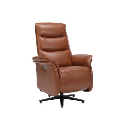 Poltrona Reclinável Elétrica Alabama Bimotor com Massagem Pu Caramelo G94 Gran Belo