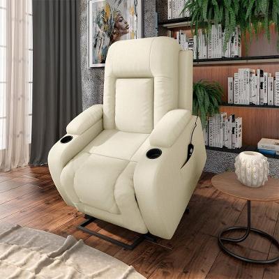 Poltrona Reclinável Crihs Lift G23 com Massagem e Aquecimento Pu Bege Gran Belo