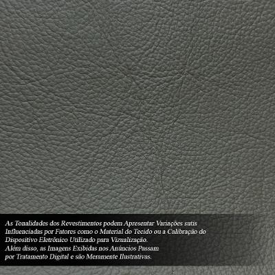 Poltrona Castiel G34 Giratória Couro Cimento para Sala de Estar Gran Belo
