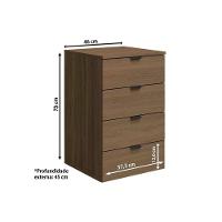 Gaveteiro p/ Escritório Frame F204 c/ 4 Gavetas Munique - Kappesberg - 2