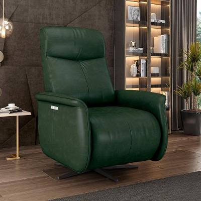Poltrona Reclinável Elétrica Anakin G76 com Usb Couro Confortável Verde Gran Belo