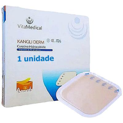 Curativo Hidrocoloide Vita Medical Kangli Derm Border Estéril para Úlceras e Feridas 10x10cm
