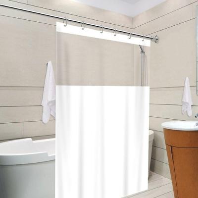 Cortina de Box Branca Visor com Gancho em PVC Antimofo para Banheiro Vida Pratika