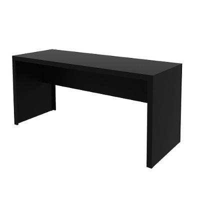 Mesa para Escritório Reta ME4109 Home Office MDP 163cm Preto para Trabalho Gran Belo
