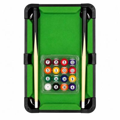 Mini Mesa de Sinuca Portátil para Jogos em Família Verde com Acessórios Cheguei BR