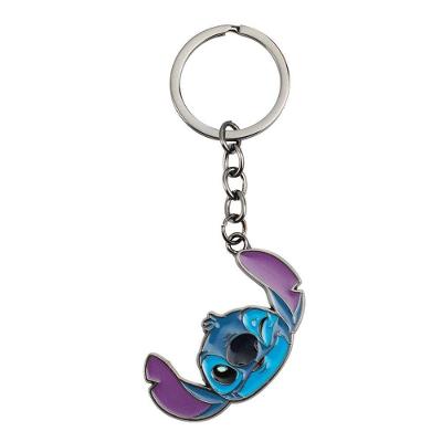 Chaveiro Disney Rosto Stitch Metal 3cm Azul para Presentear Fãs