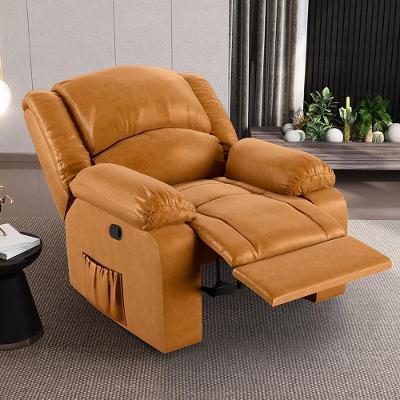 Poltrona Reclinável Madrid G23 Manual Pu Whisky Marrom para Sala de Estar Gran Belo