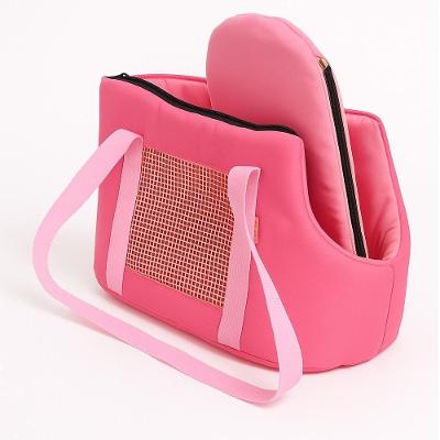 Bolsa de Transporte para Pets Dobrável Mochila Rosa para Cães e Gatos Até 7kg