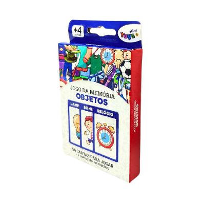Jogo da Memória Infantil Objetos 6333 Educativo com 54 Cartas Ilustradas Mini Toys