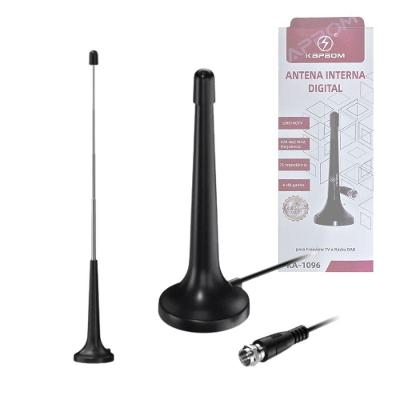Antena Digital HDTV Kapbom Interna e Externa com Base Magnética e Cabo de 3 Metros