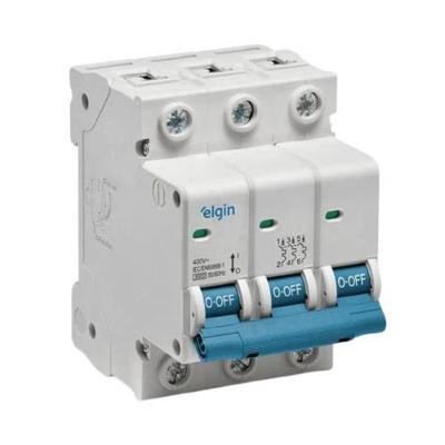 Disjuntor Tripolar 3 X 50A Bivolt Branco para Uso Residencial e Comercial Elgin
