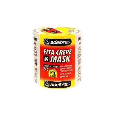 Fita Crepe 710 de Papel 18mm X 50m para Pintura Artesanato e Uso Industrial Adelbras